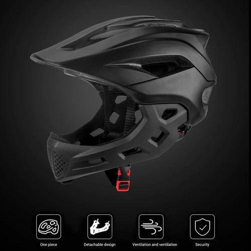 Black 2in1 kids full face - kids,