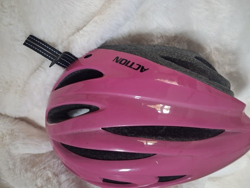 Pink action kids bike - pink, helmet