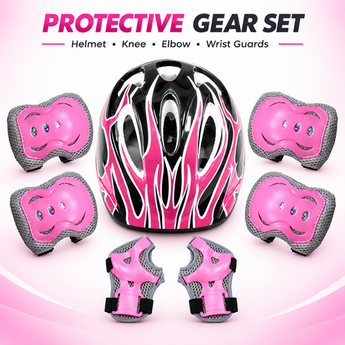 7pcs kids bike helmet set - kids,