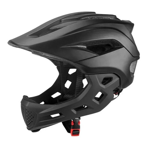 Black 2in1 kids full face - kids, bike