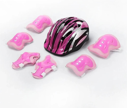 Kids bike helmet knee elbow - helmet,