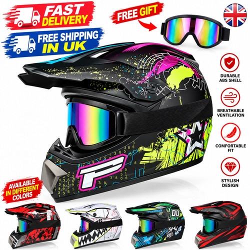 Kids motocross helmet full - helmet,