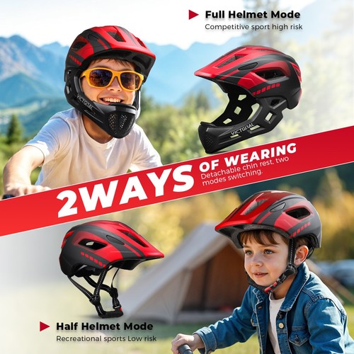 Kids detachable full face - face, bike